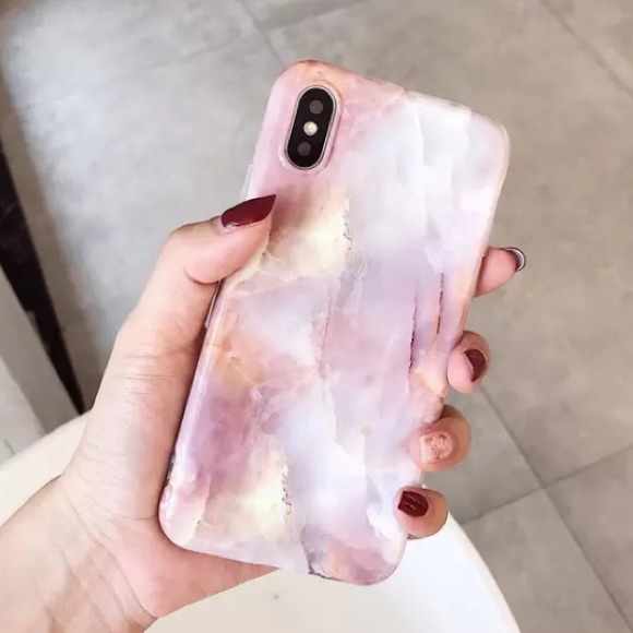 FINAL SALE iPhone XR/XS MAX Case Pink Stone Marble - Picture 2 of 7